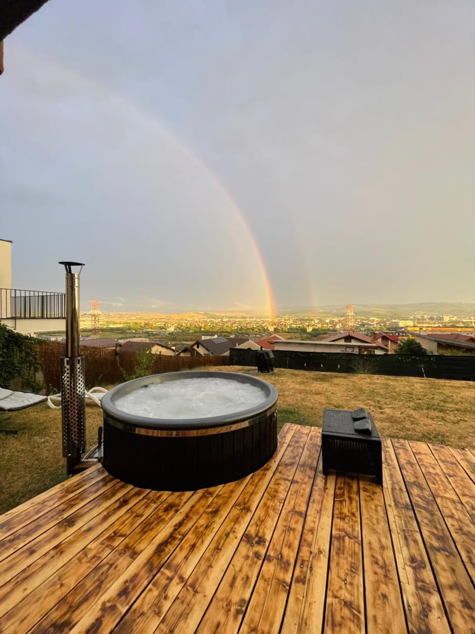 Night, Hot Tub, Balcony/Terrace, City view