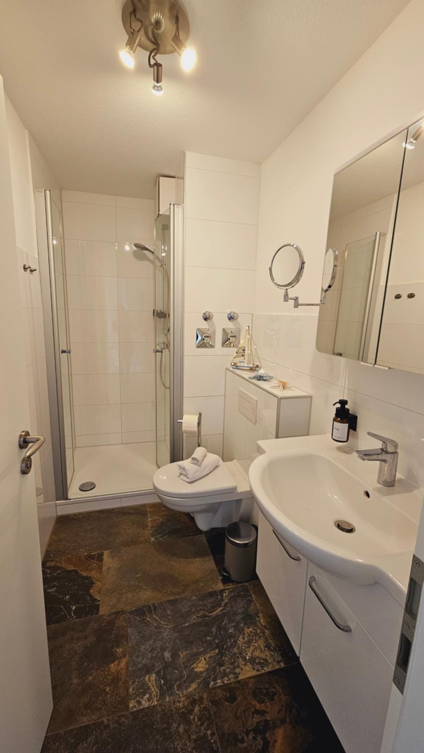 Shower, Toilet, Bathroom, towels