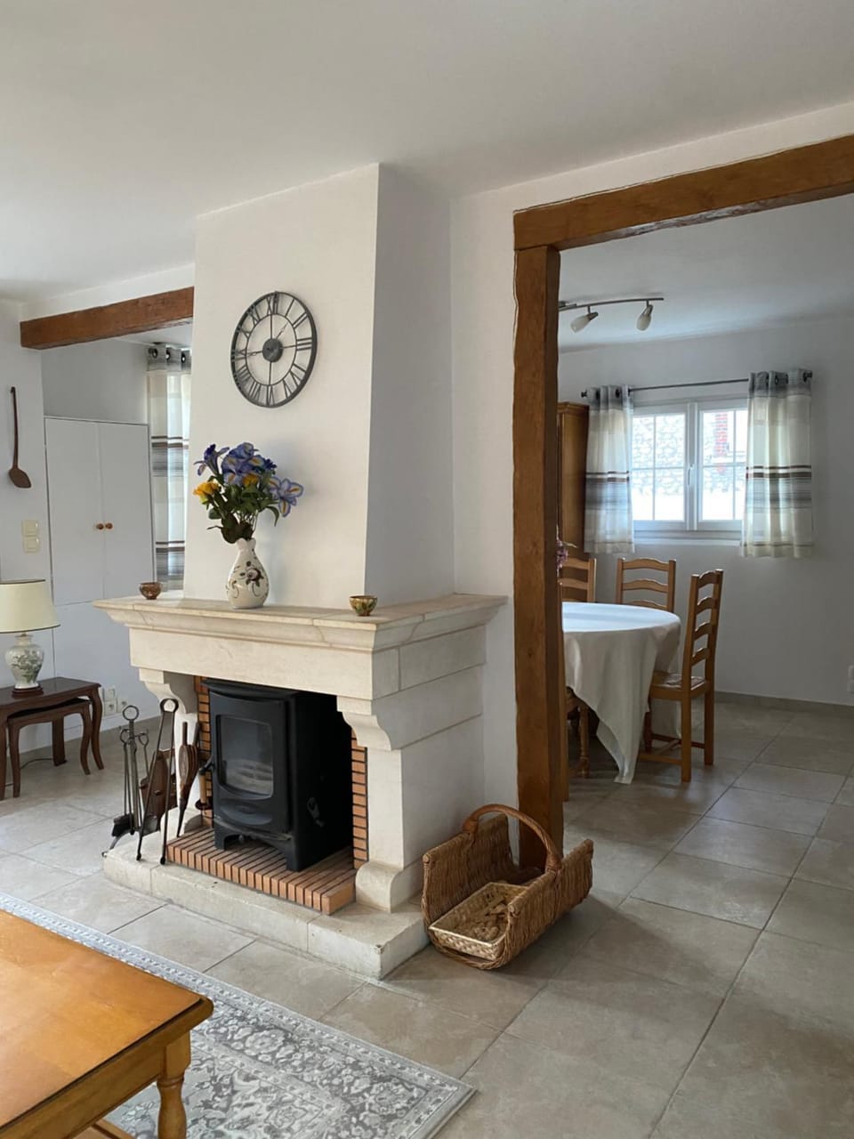 Living room, Dining area, flat iron