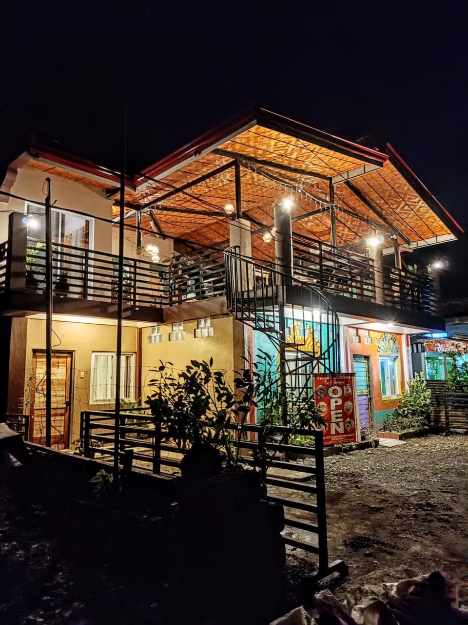 Property building, Night, Parking