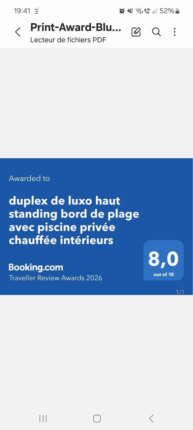 duplex de luxo haut standing bord de plage avec piscine privée chauffée intérieurs Apartment in Portugal