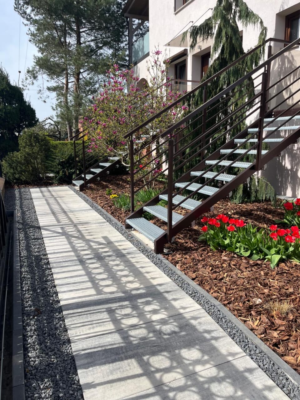 Property building, Facade/entrance, Spring, Day