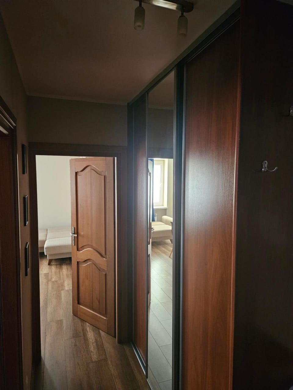 Photo of the whole room, wardrobe