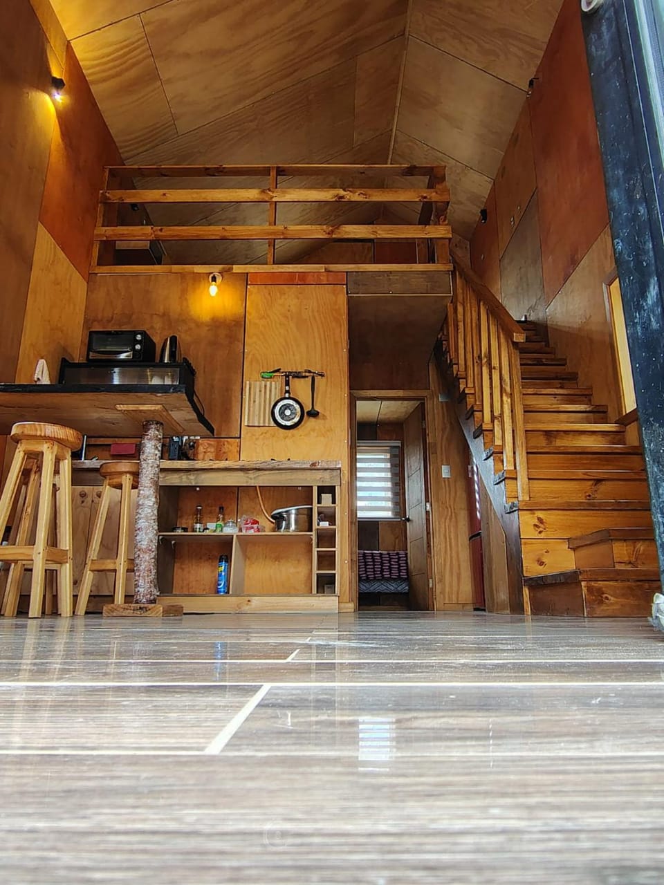 Kitchen or kitchenette, Living room, Dining area