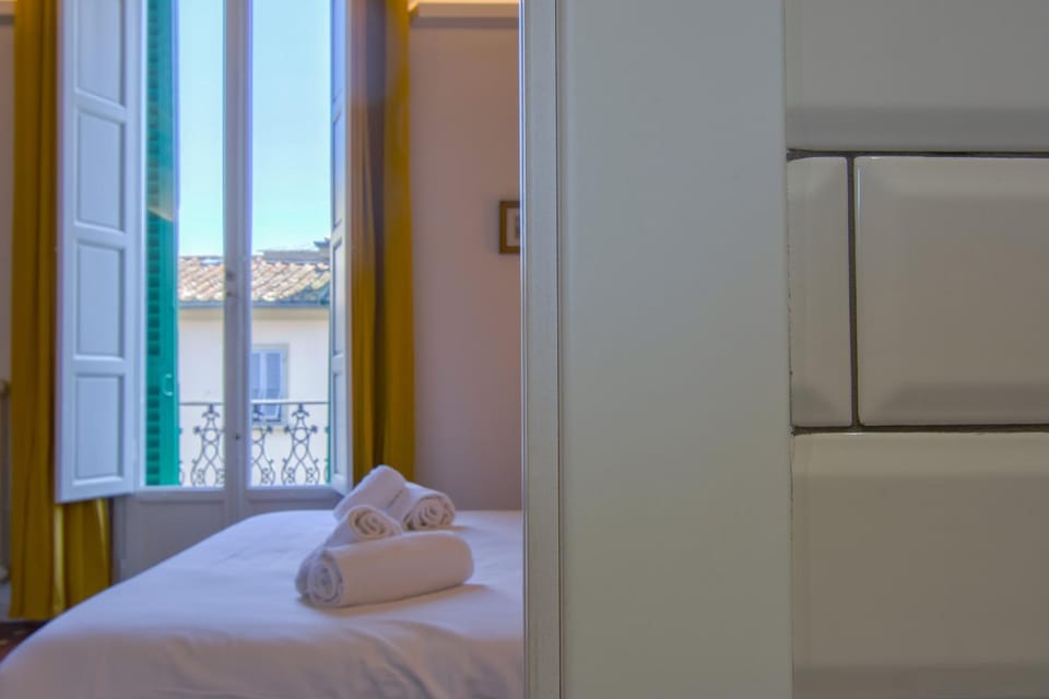 Bed, View (from property/room), towels