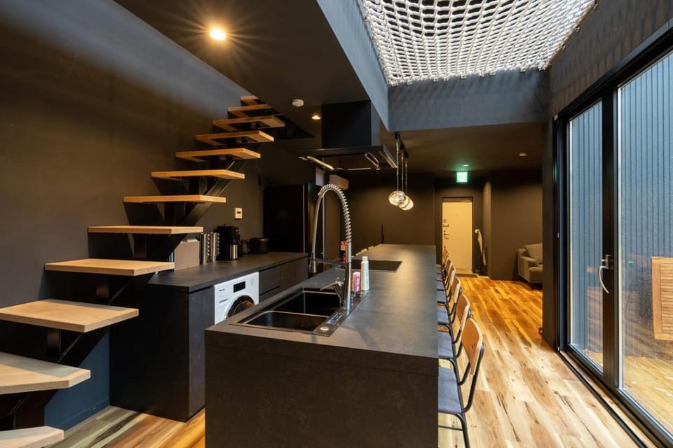 Kitchen or kitchenette, Living room, Dining area