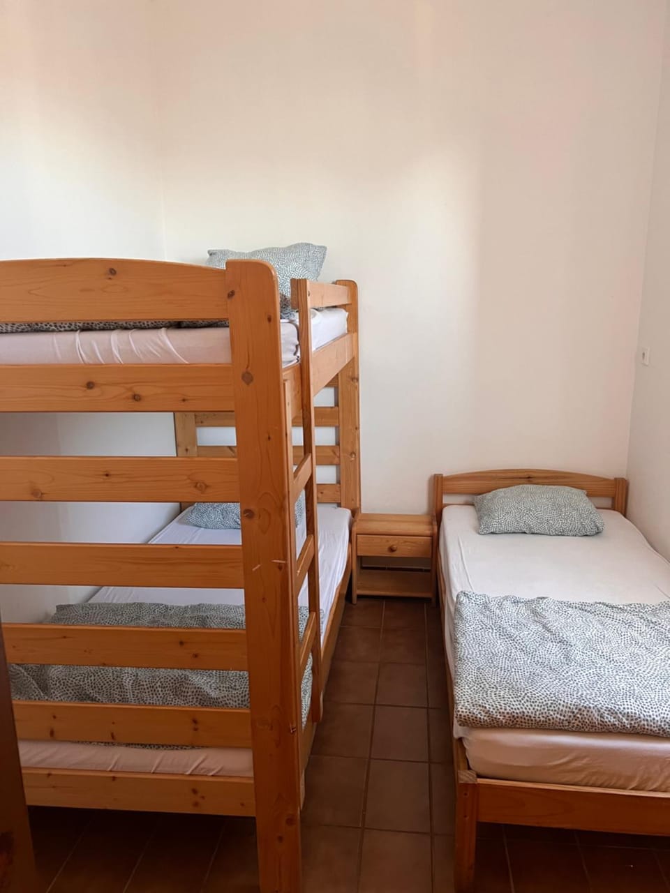 Photo of the whole room, bunk bed