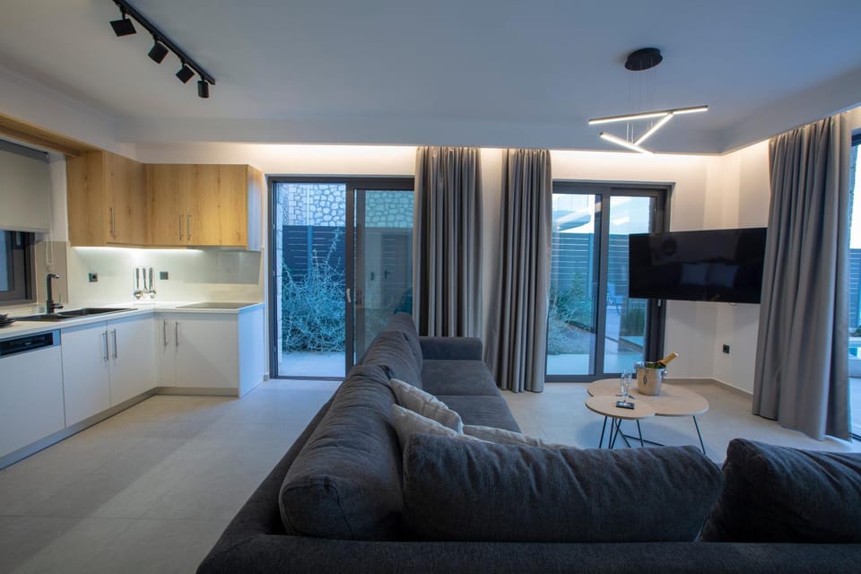 Living room, kitchen