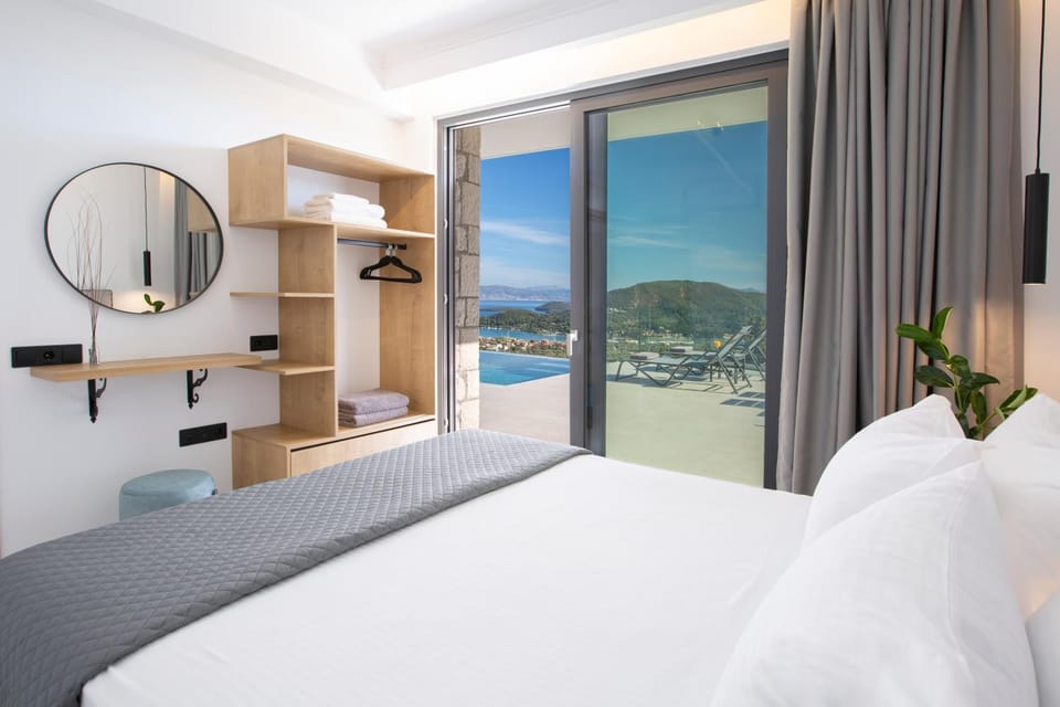 Bed, Natural landscape, Bedroom, Mountain view, Sea view