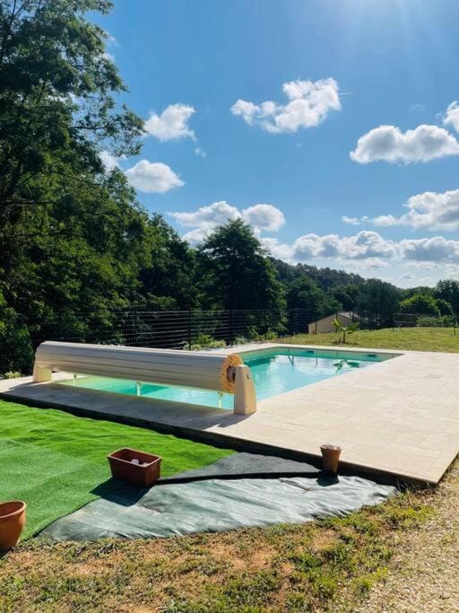 Natural landscape, Pool view, Swimming pool, sunbed