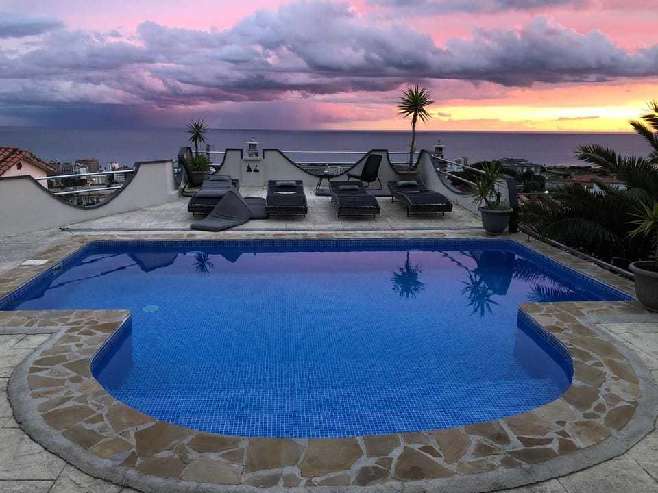 Sea view, Swimming pool, Sunset