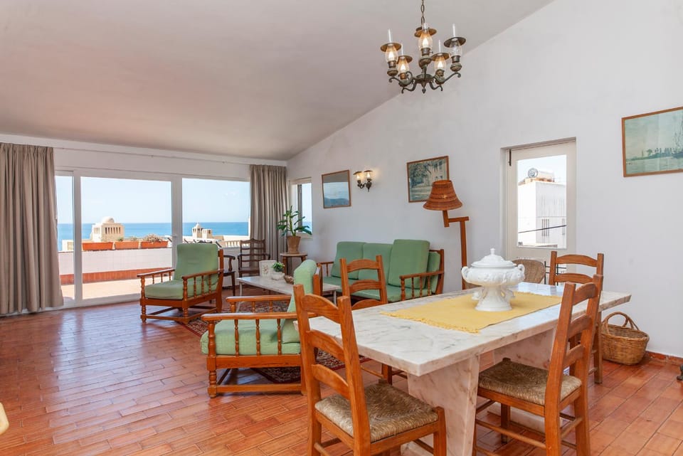 Living room, Seating area, Dining area, Sea view