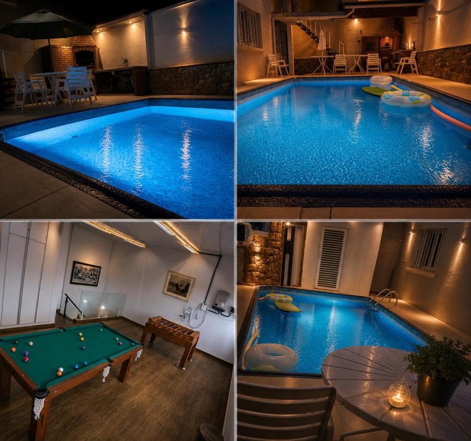 Belíssima Casa a Beira Mar com Piscina Aquecida Cobrado a Parte, 5 Quartos com Ar Condicionado, Amplo Salão de Jogos com Mesas de Bilhar e Pebolim, Amplo Espaço Externo com Churrasqueira em Deck Gourmet Coberto frente a Piscina,Tudo isso á Beira Mar House in State of São Paulo