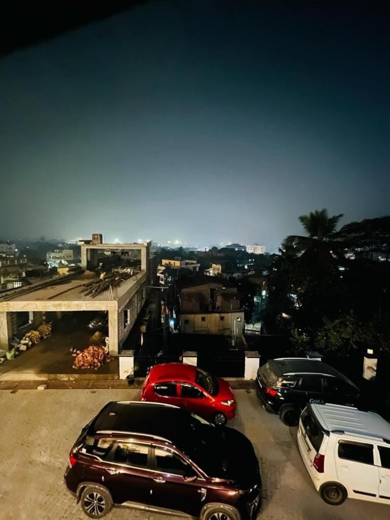 Night, City view, Parking