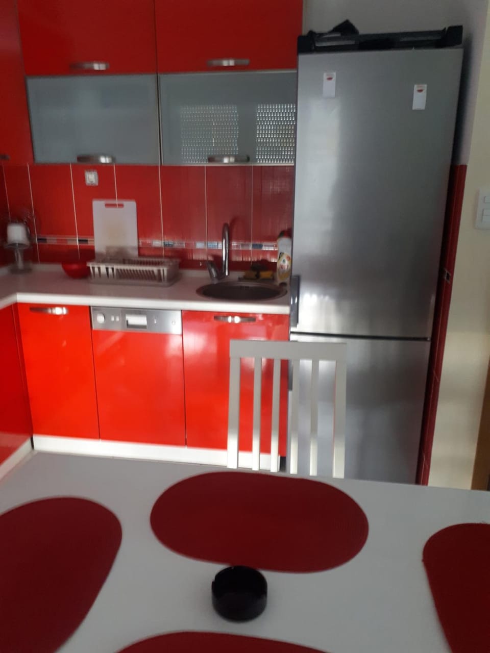 Kitchen or kitchenette, oven, stove
