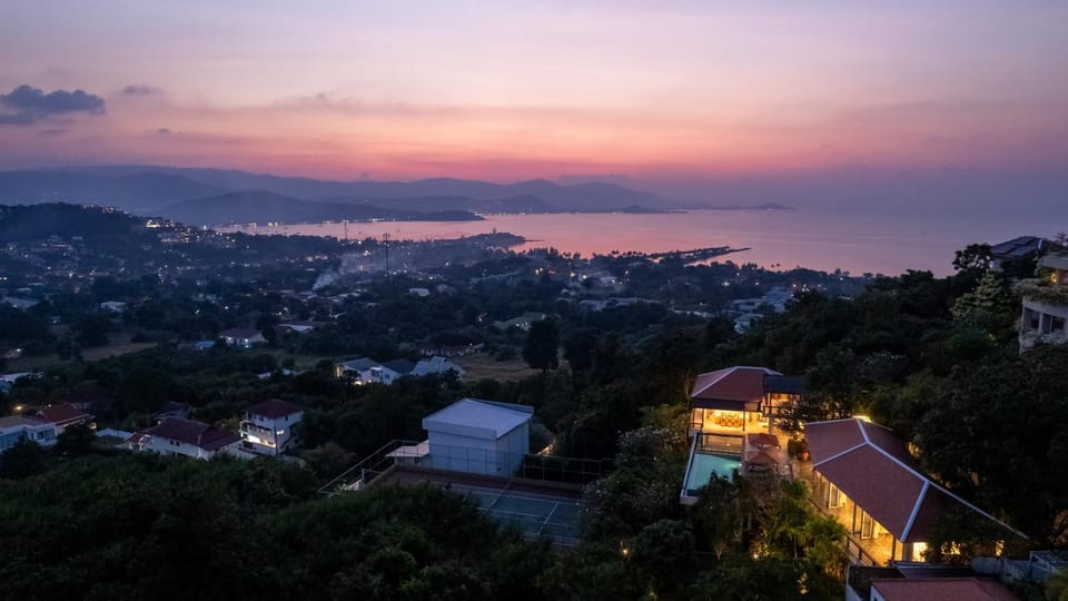 Bird's eye view, Sunset