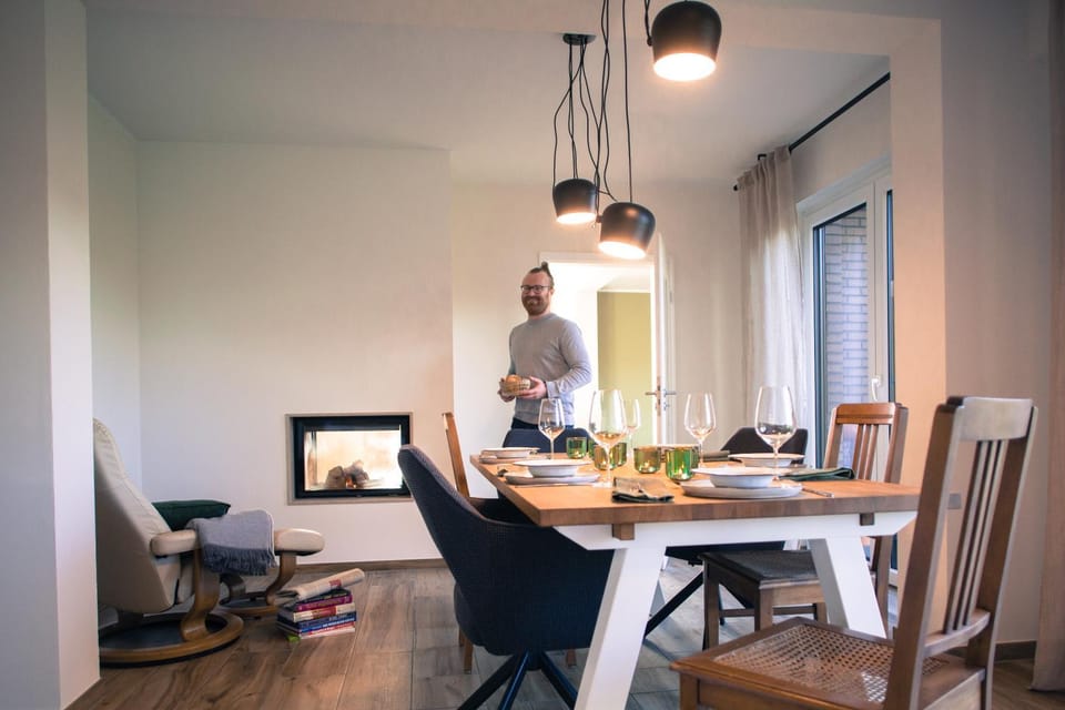 Dining area, group of guests