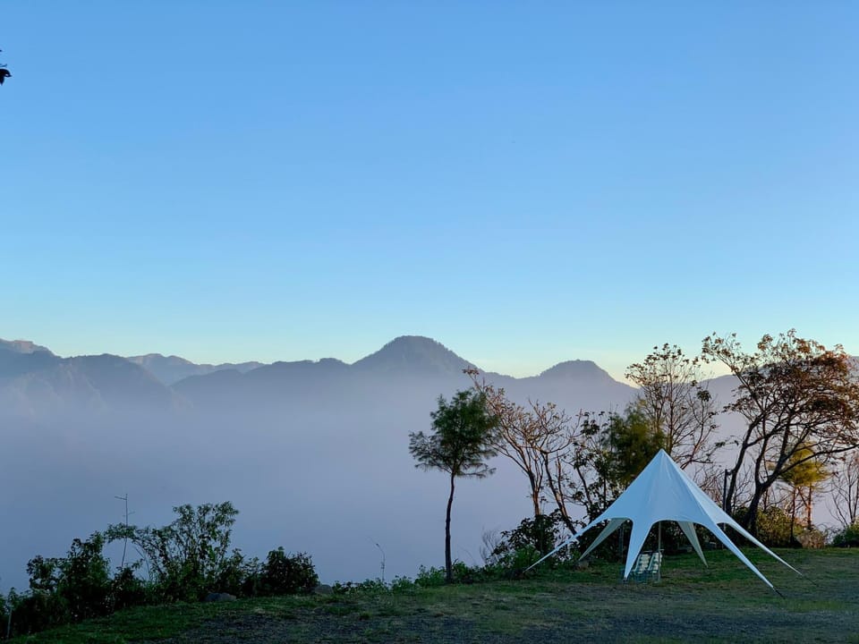 Natural landscape, Garden, Mountain view, Sunset