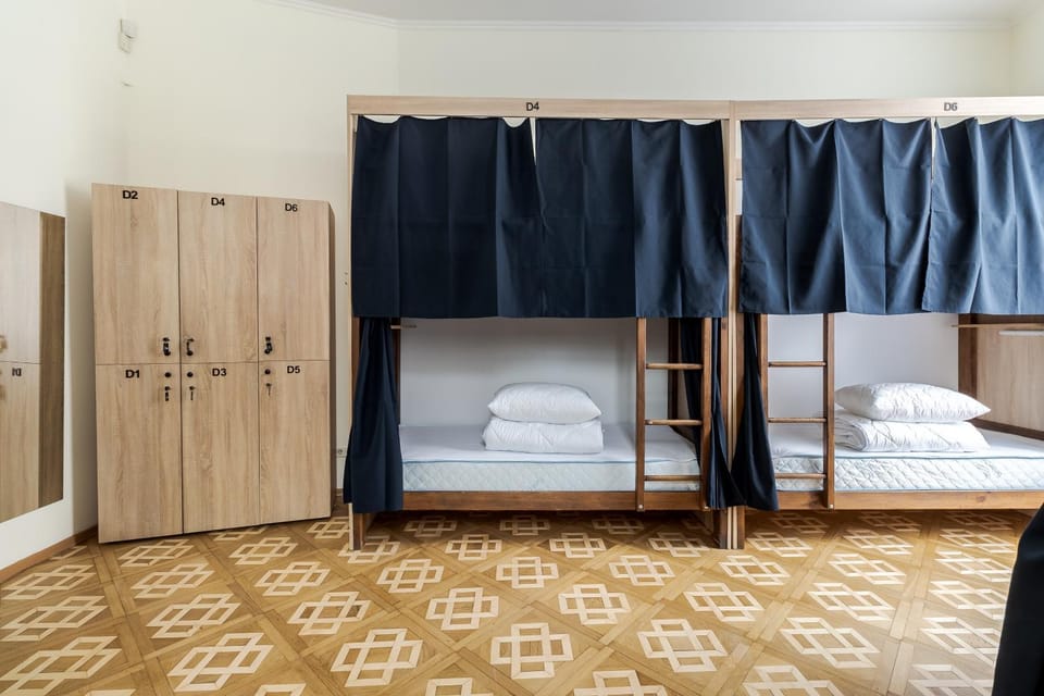 bunk bed, wardrobe
