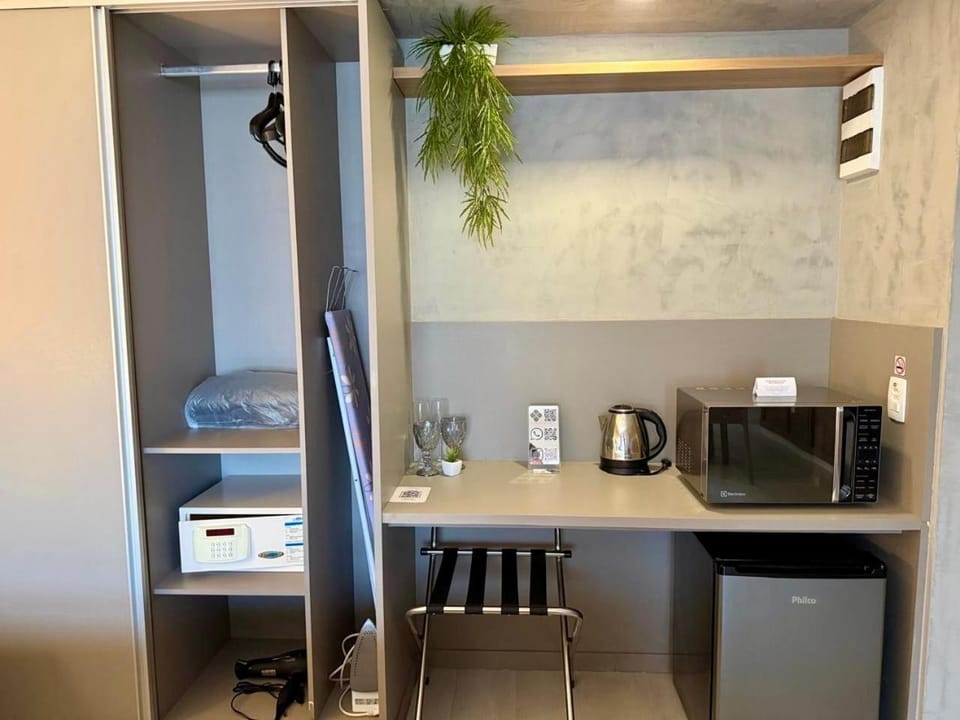 Coffee/tea facilities, flat iron, microwave, safe, storage