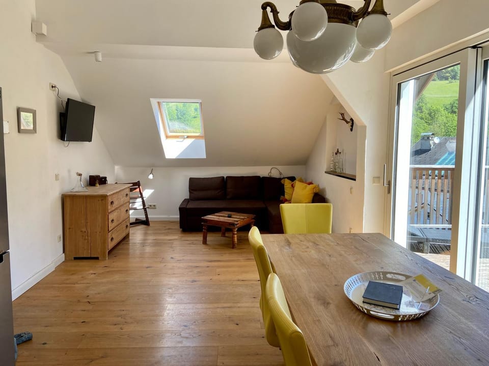Kitchen or kitchenette, Living room, Dining area