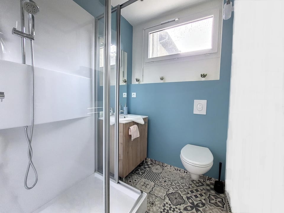 Shower, Toilet, Bathroom, towels