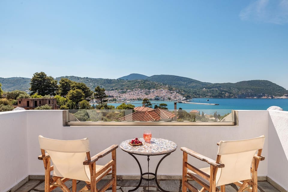 Day, Natural landscape, View (from property/room), Balcony/Terrace, Seating area, Sea view