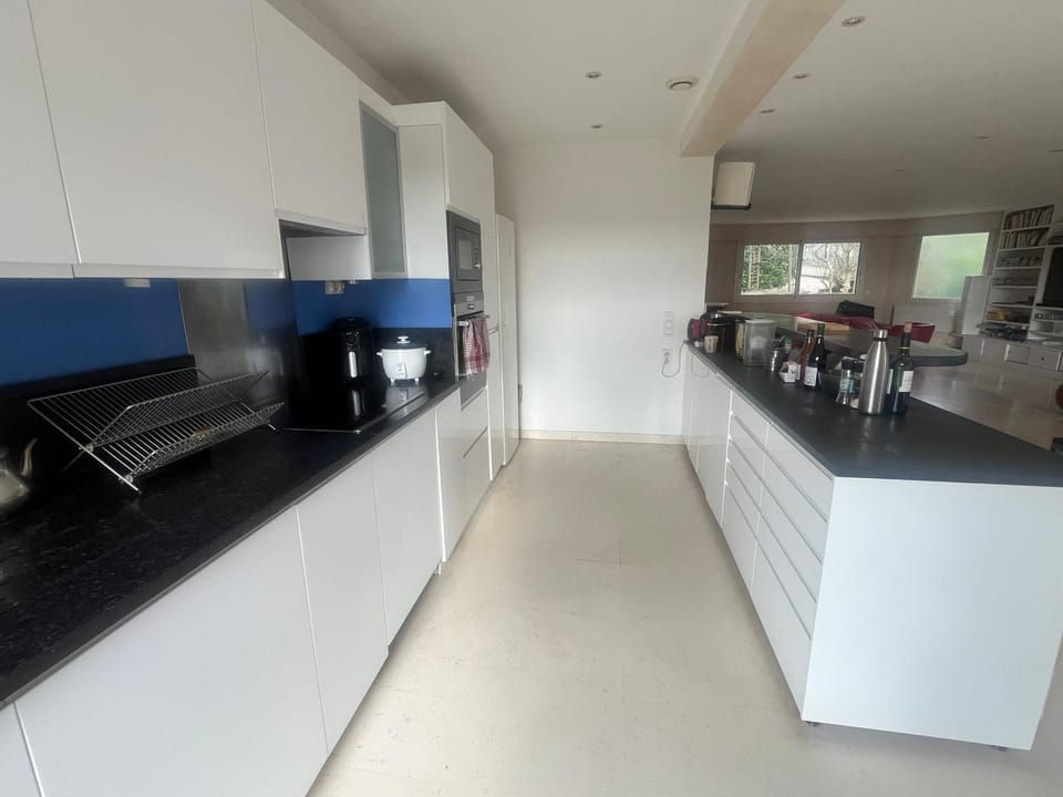 Kitchen or kitchenette, dishwasher, stove
