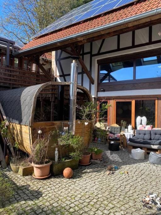 Property building, Patio, Garden, Sauna, Balcony/Terrace, Garden view