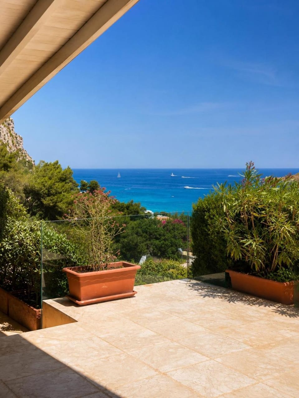 Natural landscape, View (from property/room), Balcony/Terrace, Sea view