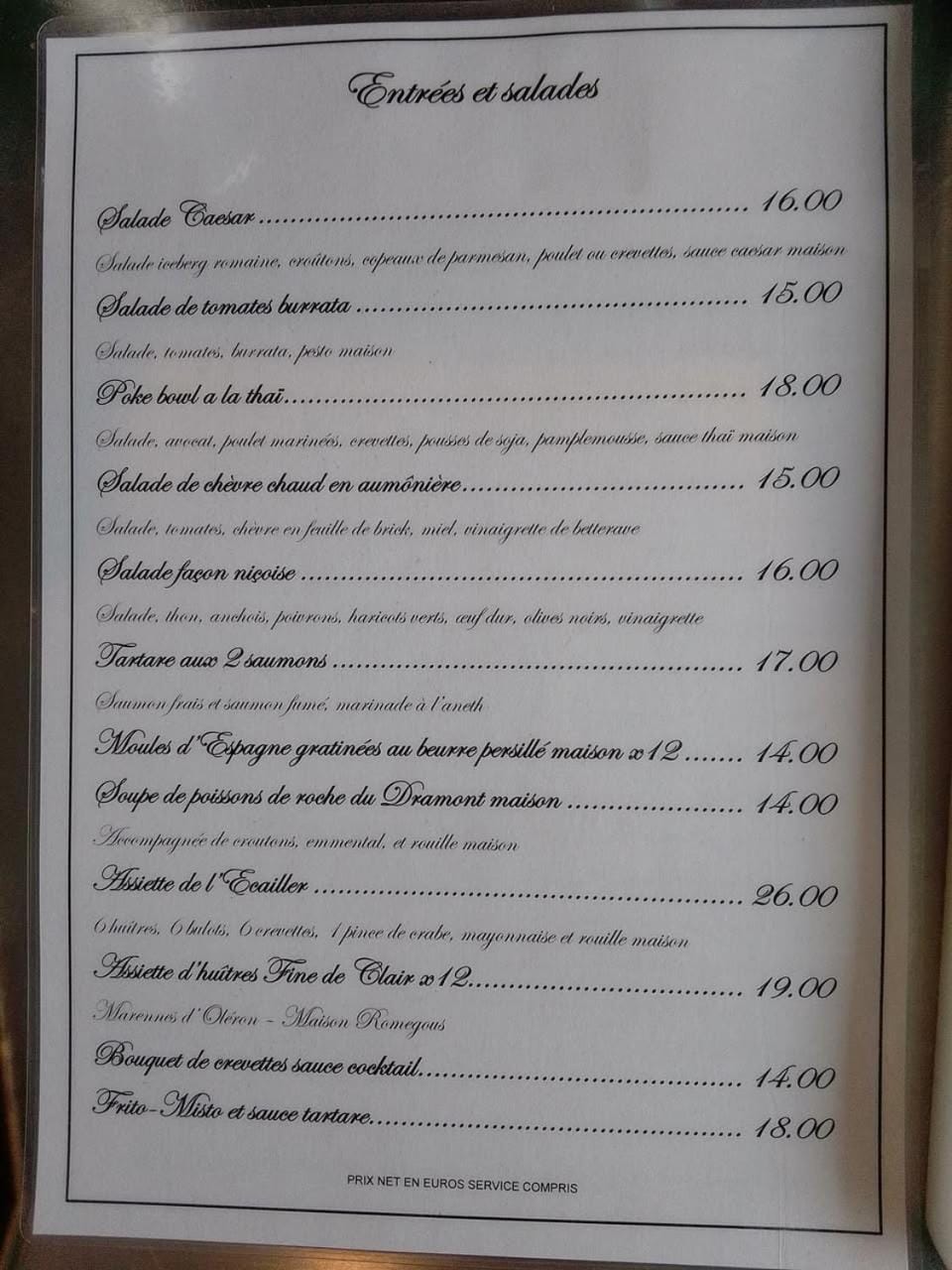 Restaurant/places to eat