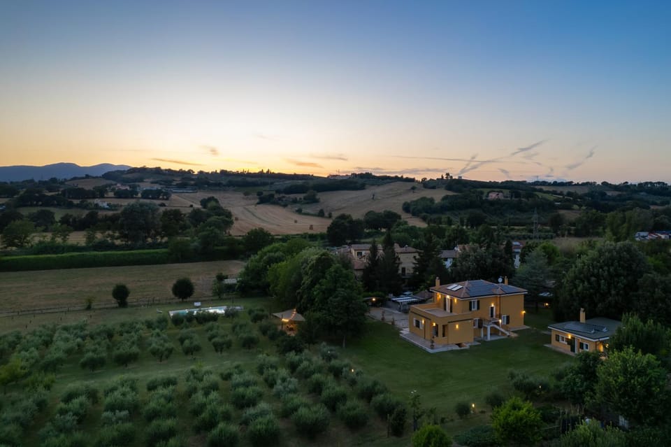 Property building, Natural landscape, Sunrise