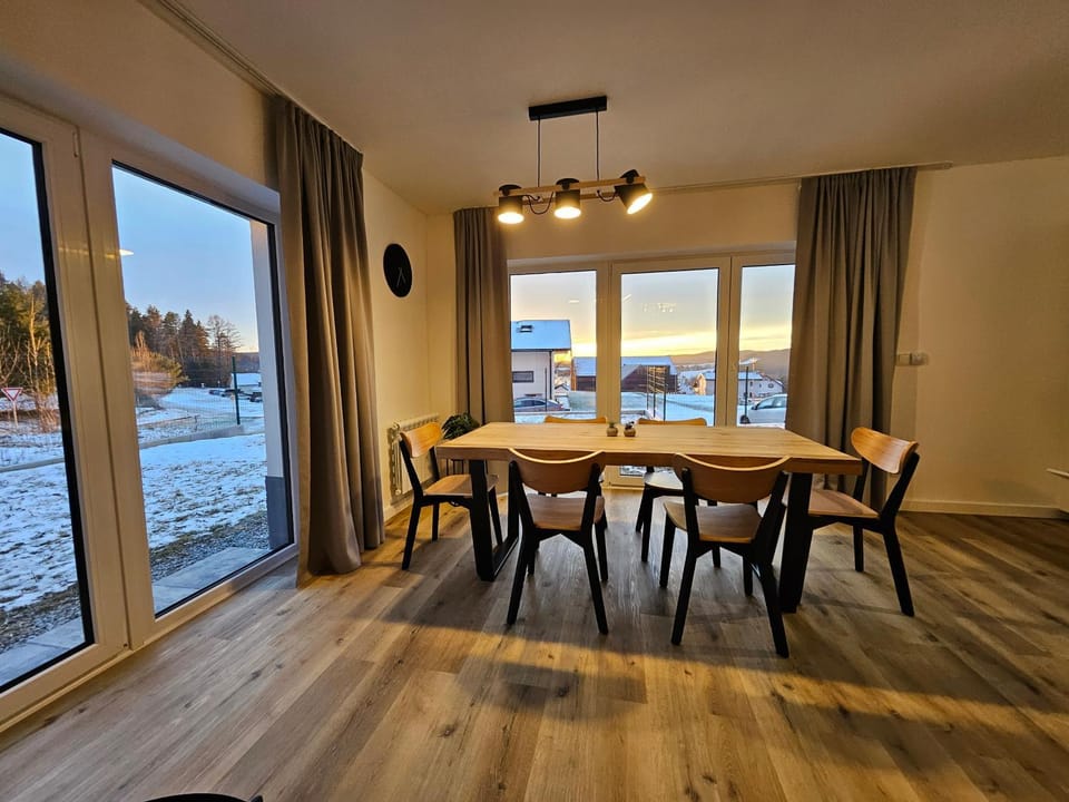 Living room, Seating area, Dining area, Lake view