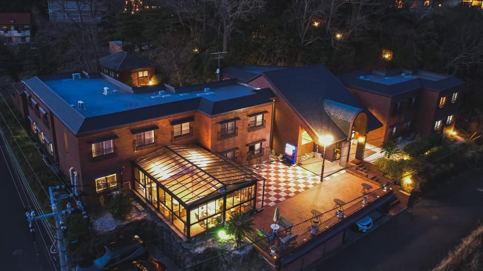 Property building, Night, Bird's eye view