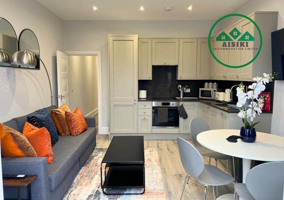 Living room, kitchen