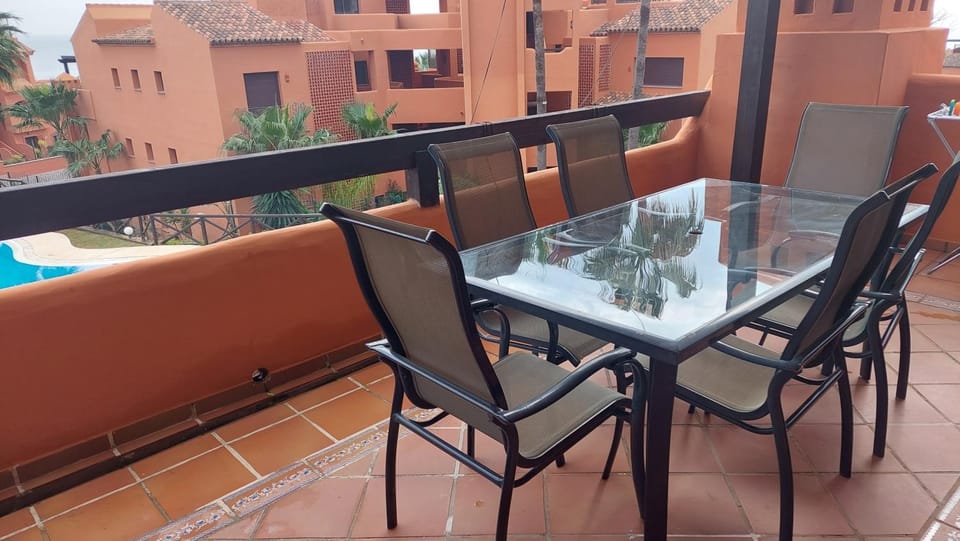 View (from property/room), Balcony/Terrace, Pool view
