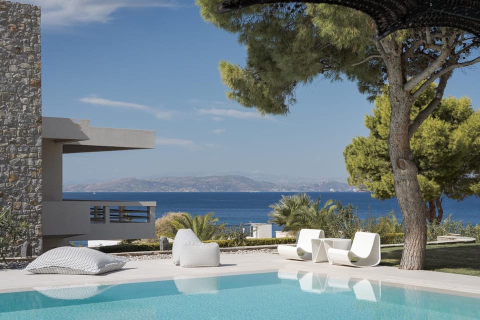 Patio, Day, Natural landscape, View (from property/room), Balcony/Terrace, Mountain view, Pool view, Sea view, Swimming pool, sunbed