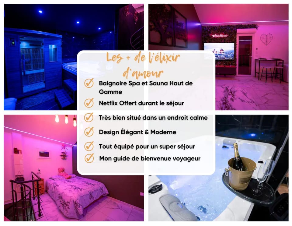 L'Elixir d'Amour Love Room proche Disneyland House in Île-de-France