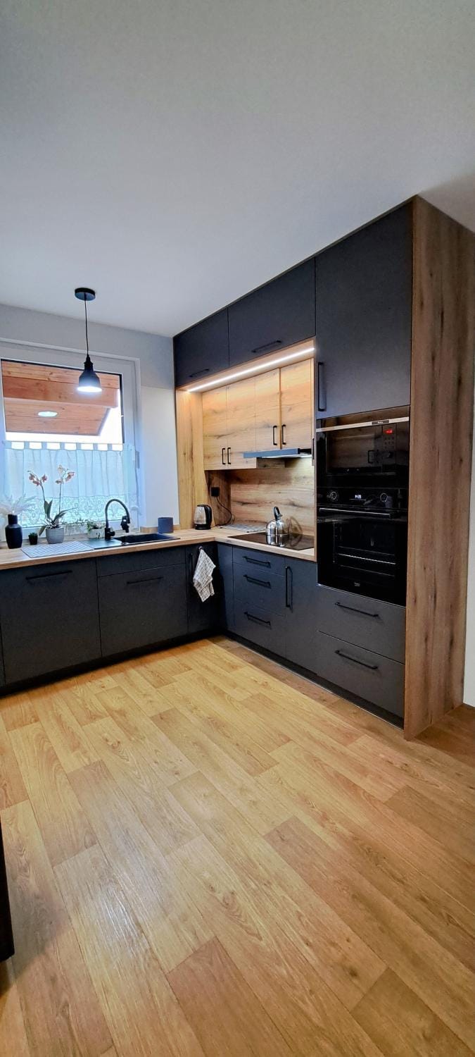Kitchen or kitchenette, minibar, stove