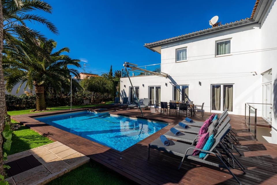 Property building, Living room, Swimming pool