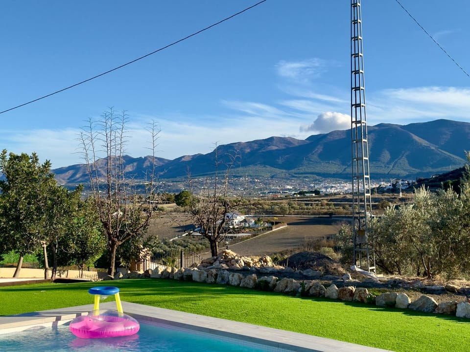 Nearby landmark, Natural landscape, Mountain view, Pool view, Swimming pool