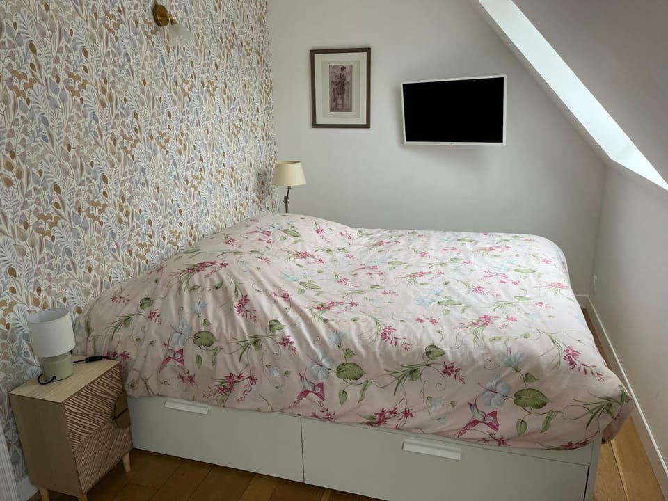 Bed, TV and multimedia, Photo of the whole room, Bedroom
