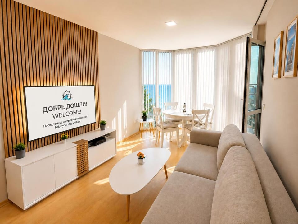 Communal lounge/ TV room, TV and multimedia, Balcony/Terrace, Living room, Seating area, Dining area, Sea view