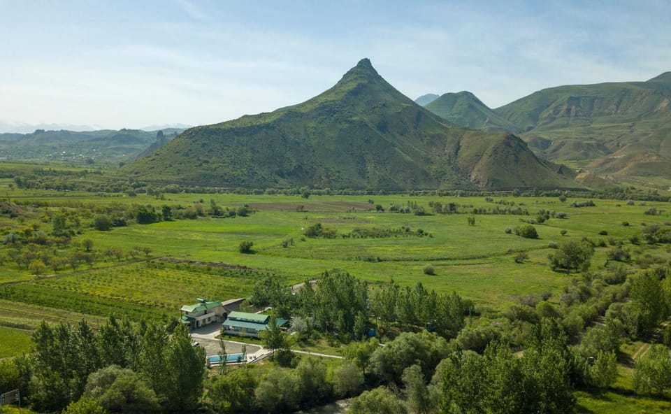 Nearby landmark, Natural landscape, Bird's eye view, Mountain view