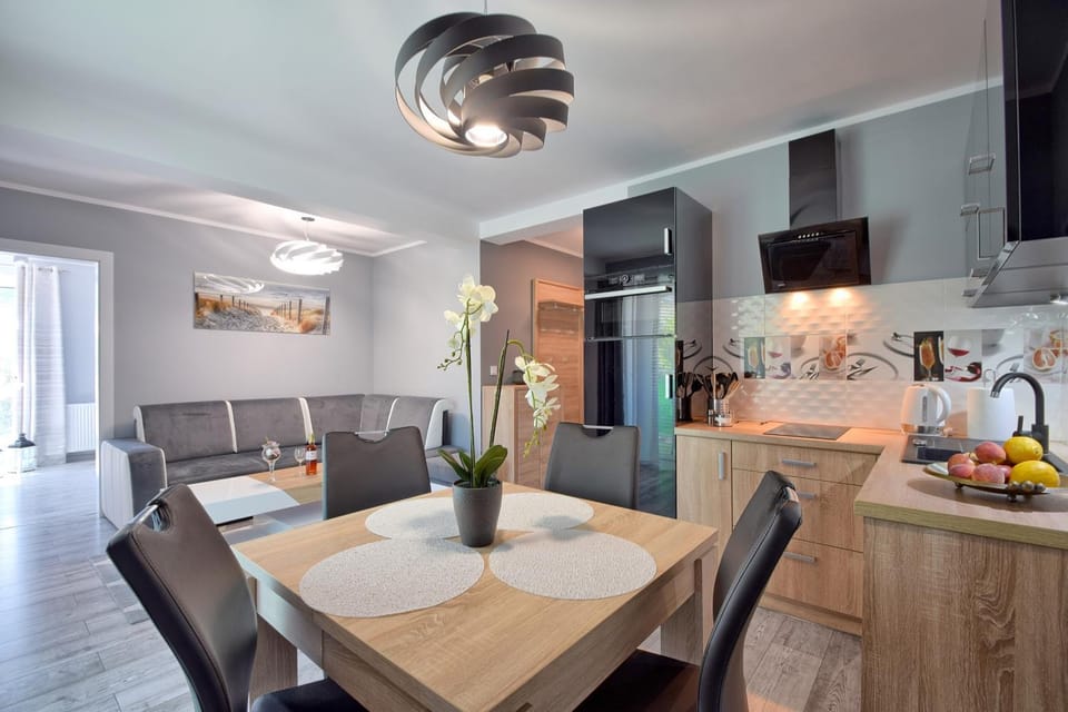 Kitchen or kitchenette, Living room, Seating area, Dining area, pet friendly, stove