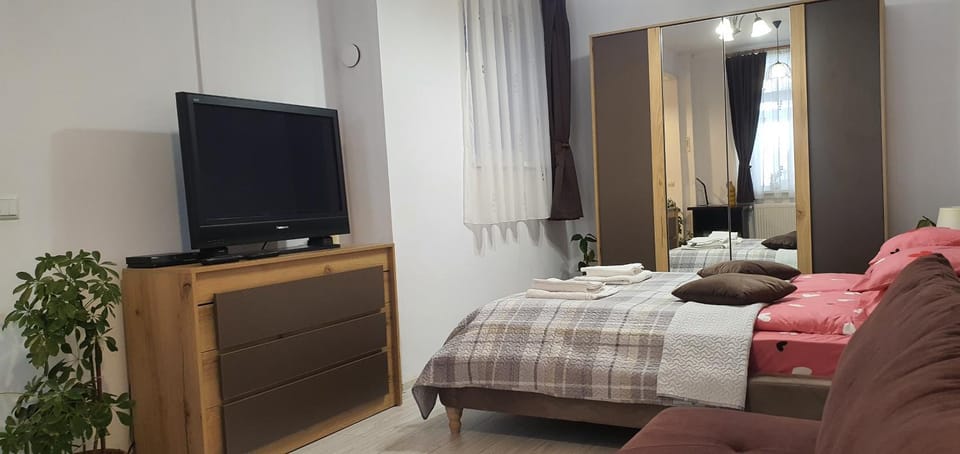 Bed, TV and multimedia, Living room, Bedroom