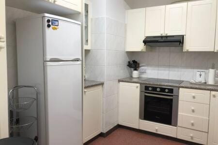 Kitchen or kitchenette, dishwasher, oven, stove