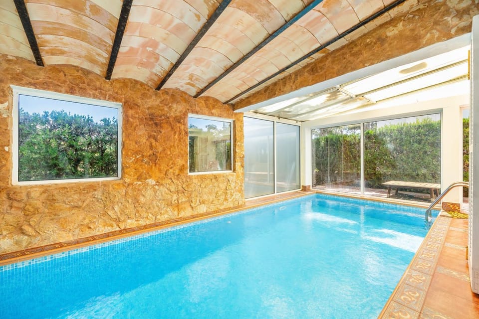 Property building, Living room, Swimming pool