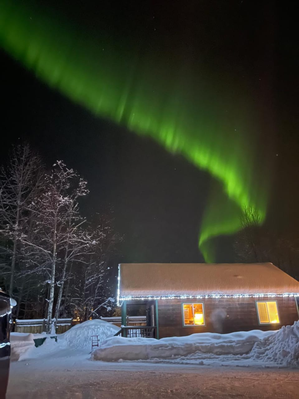 Night, Natural landscape, Winter