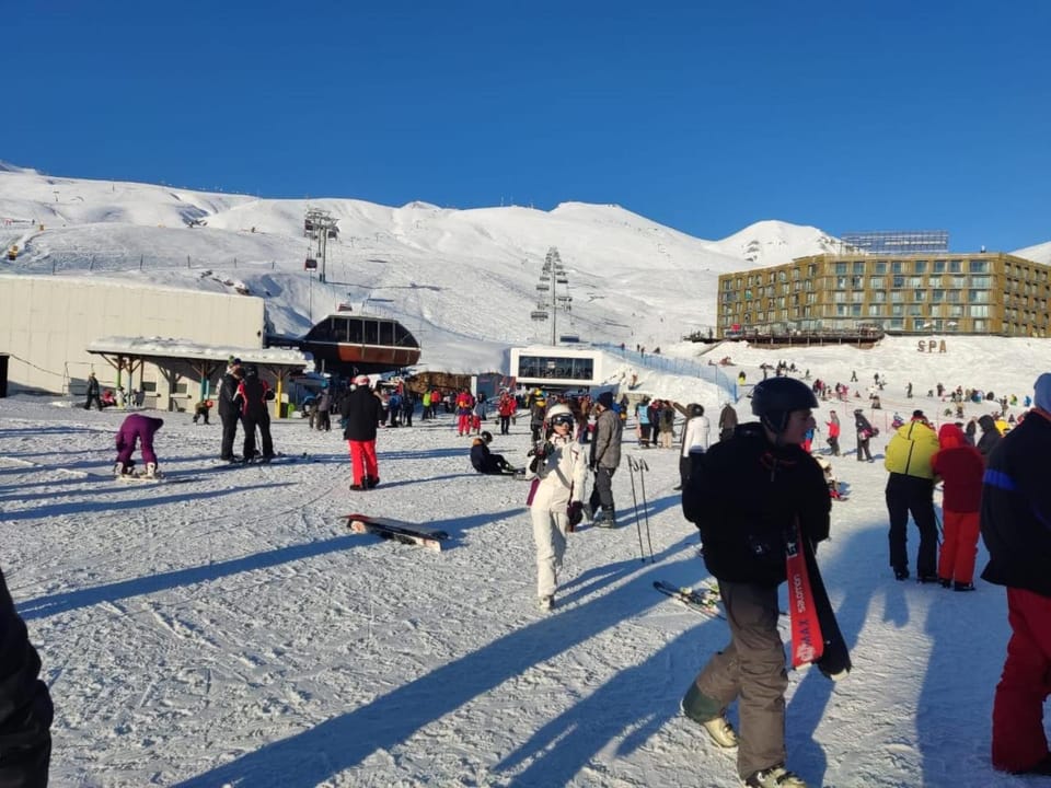 Day, People, Winter, Skiing, group of guests